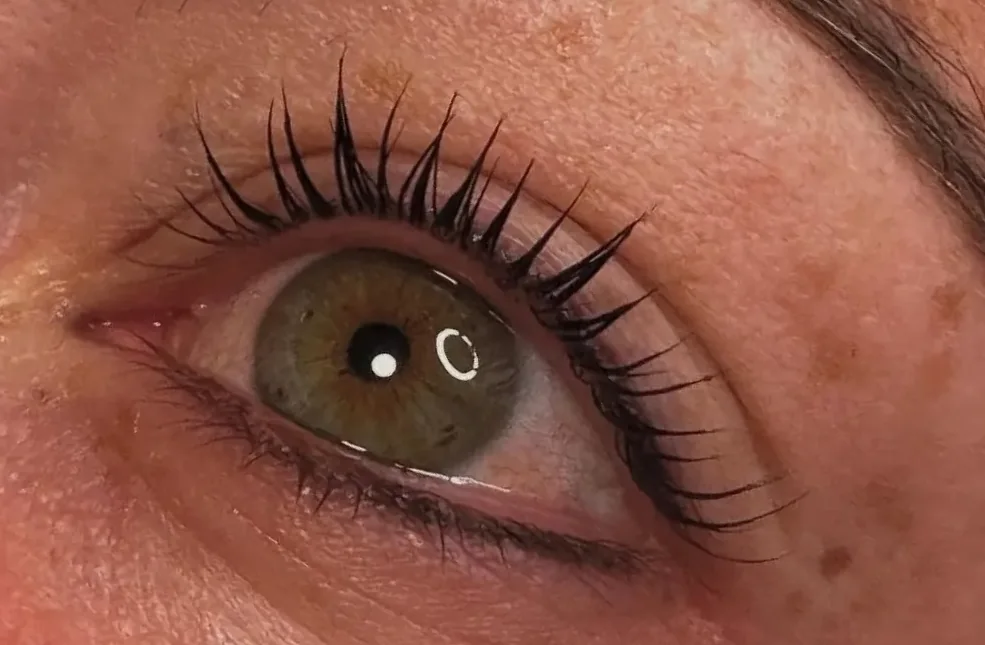 Lash lift and tint result